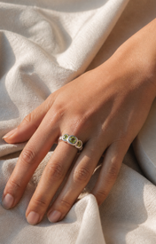 Verena Gem Trio Ring worn detail