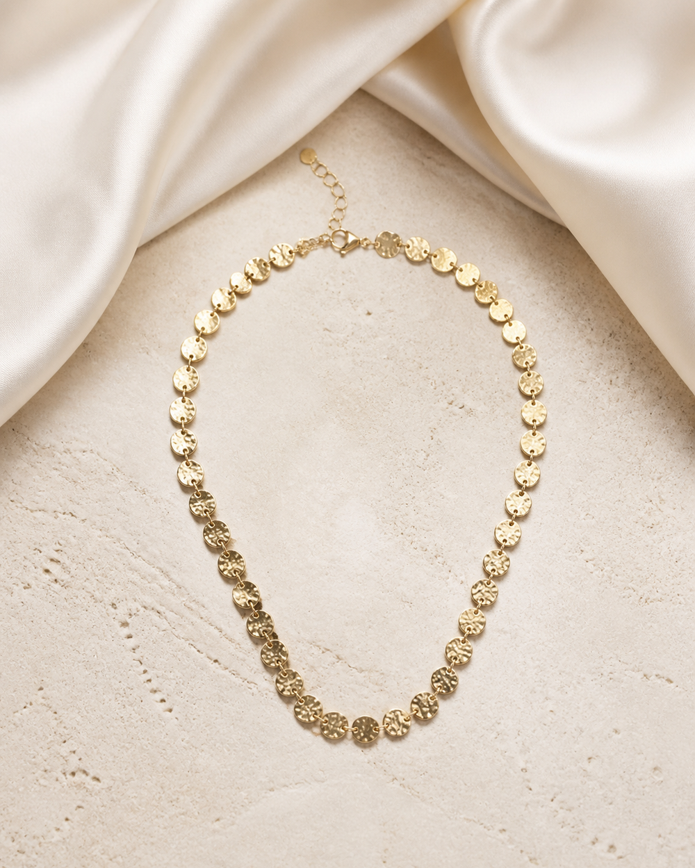 Elara Medallion Necklace product view [finish:gold]