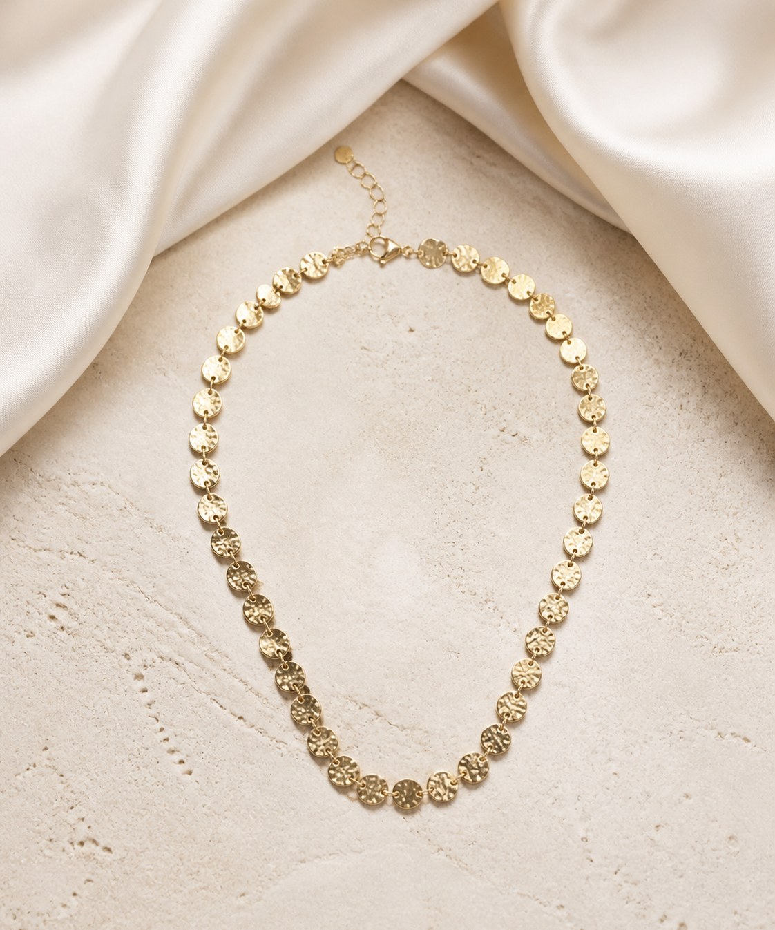 Elara Medallion Necklace product view [finish:gold]