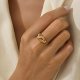 Model wearing Lumiere Pavé Ring