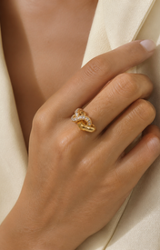 Model wearing Lumiere Pavé Ring