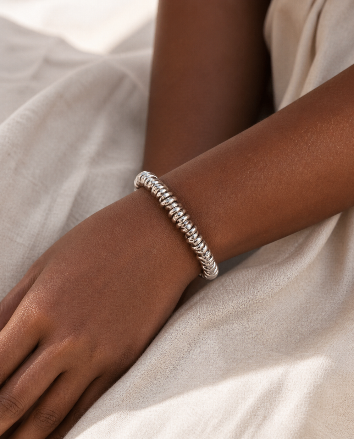 Selene Beaded Bracelet worn detail