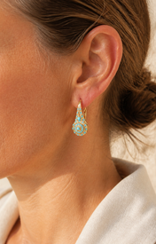 Isola Mosaic Earrings worn detail