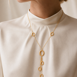 Model wearing Ardea Geometric Necklace