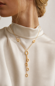 Ardea Geometric Necklace worn detail