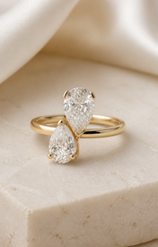 Lyra Duo Stone Ring product view