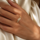 Halo Open Ring worn detail