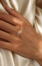 Halo Open Ring worn detail