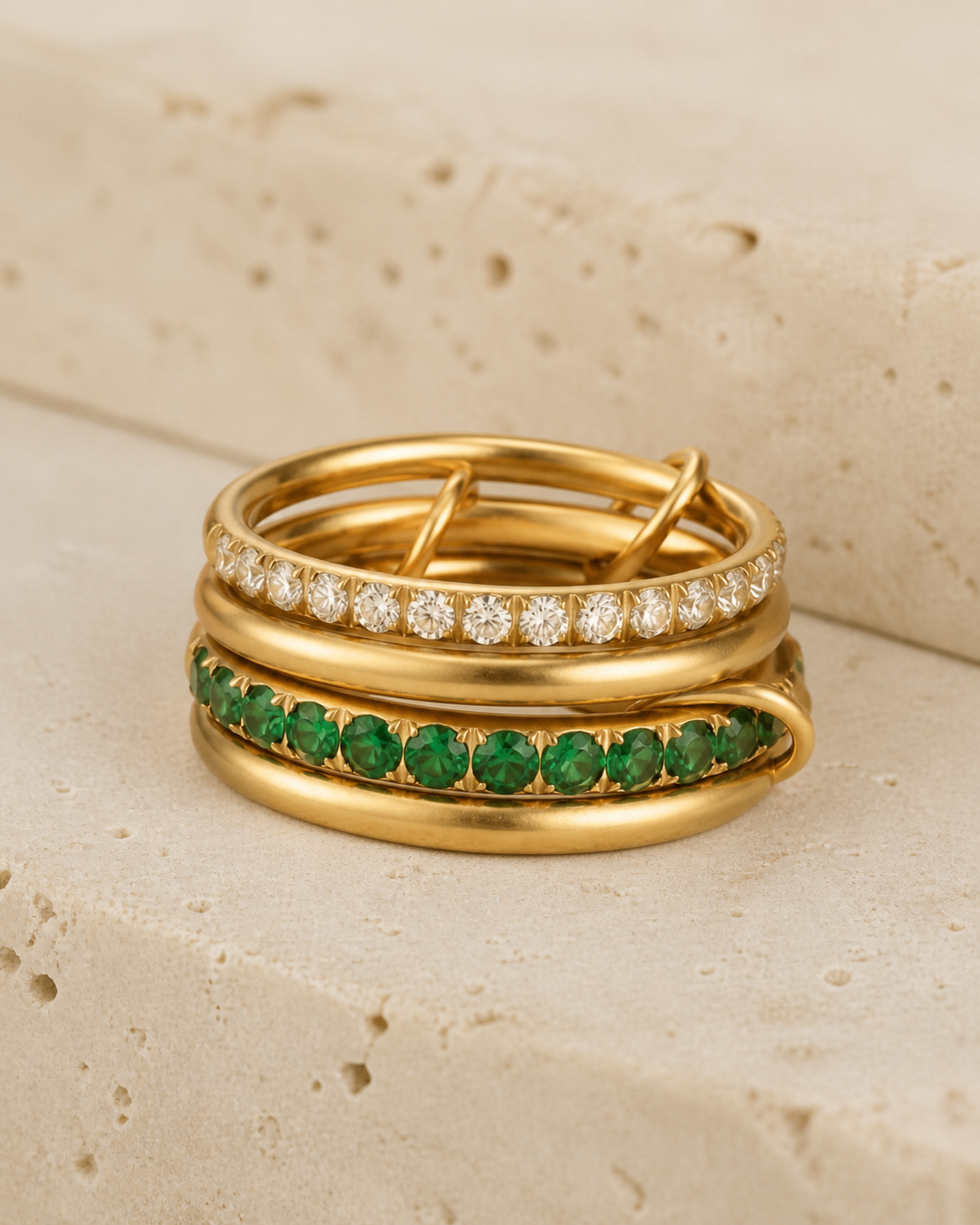Solara Sculpted Ring detail view