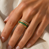 Solara Sculpted Ring worn detail
