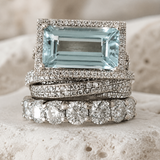 Nova Zircon Ring Stack detail view
