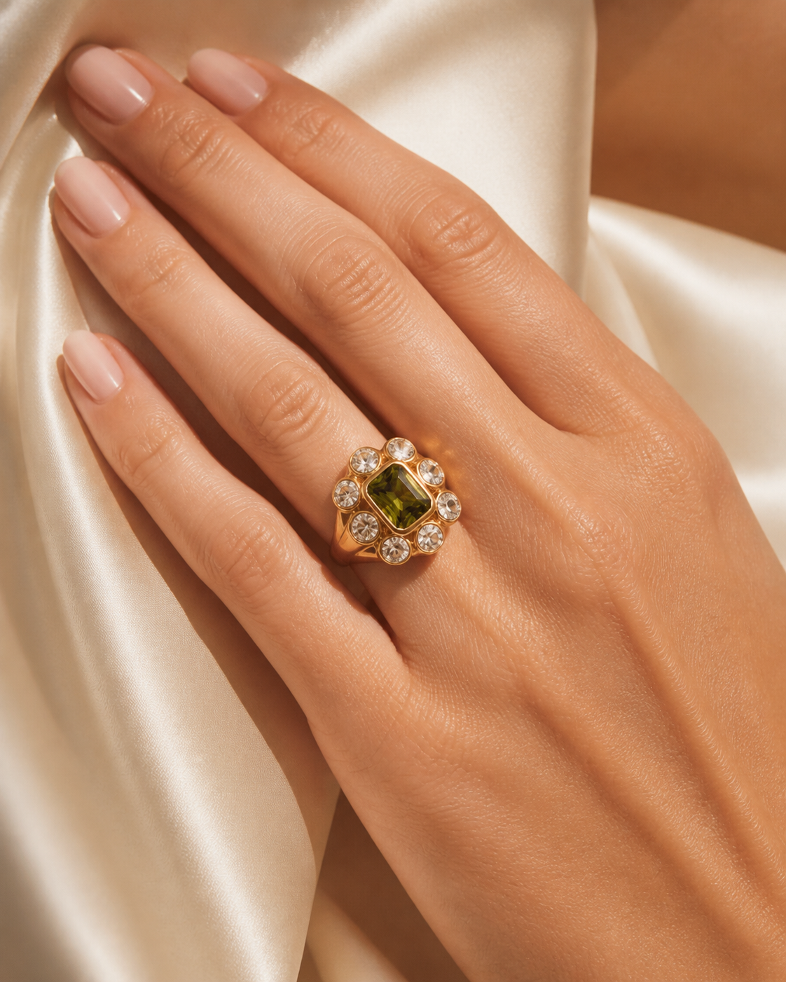 Miro Geometric Ring worn detail