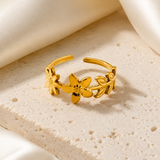Elowen Gold-Plated Steel Ring jewelry product view