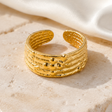 Selah Gold-Plated Steel Ring close detail