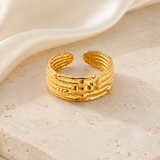 Selah Gold-Plated Steel Ring jewelry product view