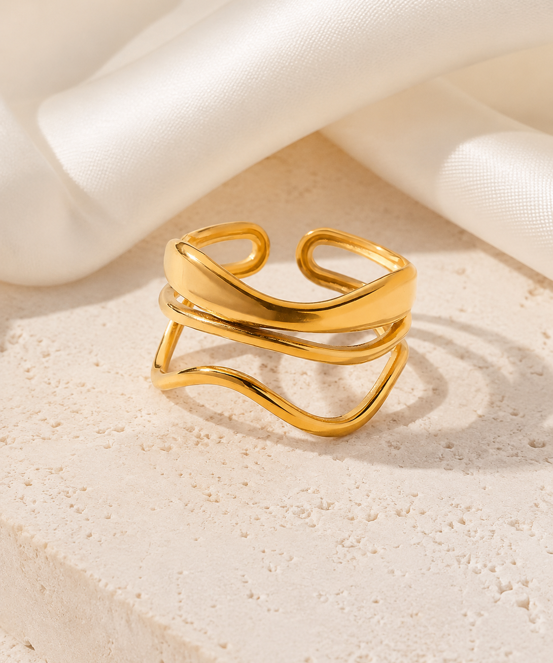 Ophira Gold-Plated Steel Ring jewelry product view