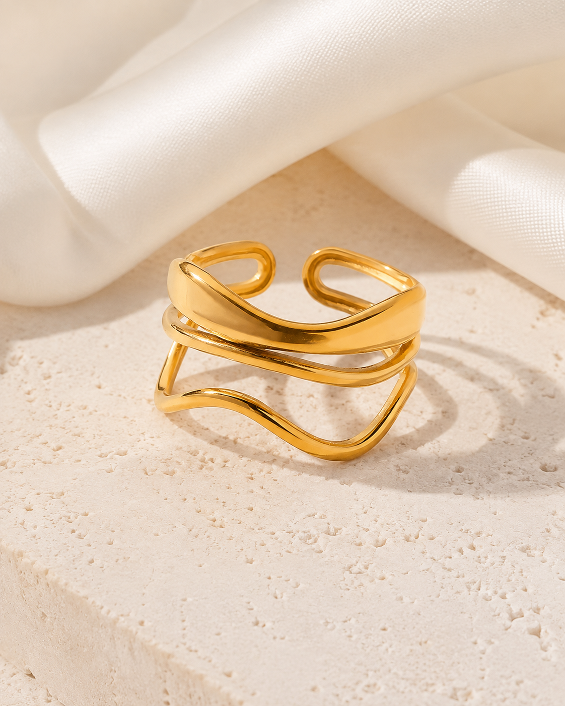Ophira Gold-Plated Steel Ring jewelry product view