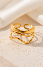 Ophira Gold-Plated Steel Ring jewelry product view