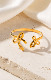 Thalassa Gold-Plated Steel Ring jewelry product view