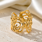 Rosalind Gold-Plated Steel Ring close detail