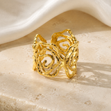 Rosalind Gold-Plated Steel Ring jewelry product view