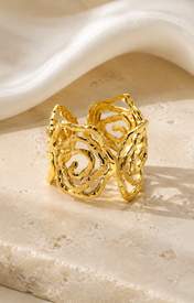 Rosalind Gold-Plated Steel Ring jewelry product view