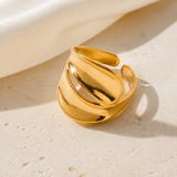 Briony Gold-Plated Steel Ring close detail