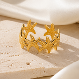 Calla Gold-Plated Steel Ring close detail