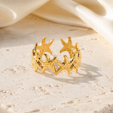 Calla Gold-Plated Steel Ring jewelry product view