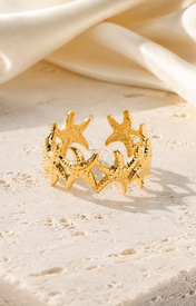 Calla Gold-Plated Steel Ring jewelry product view