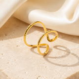 Delphine Gold-Plated Steel Ring jewelry product view