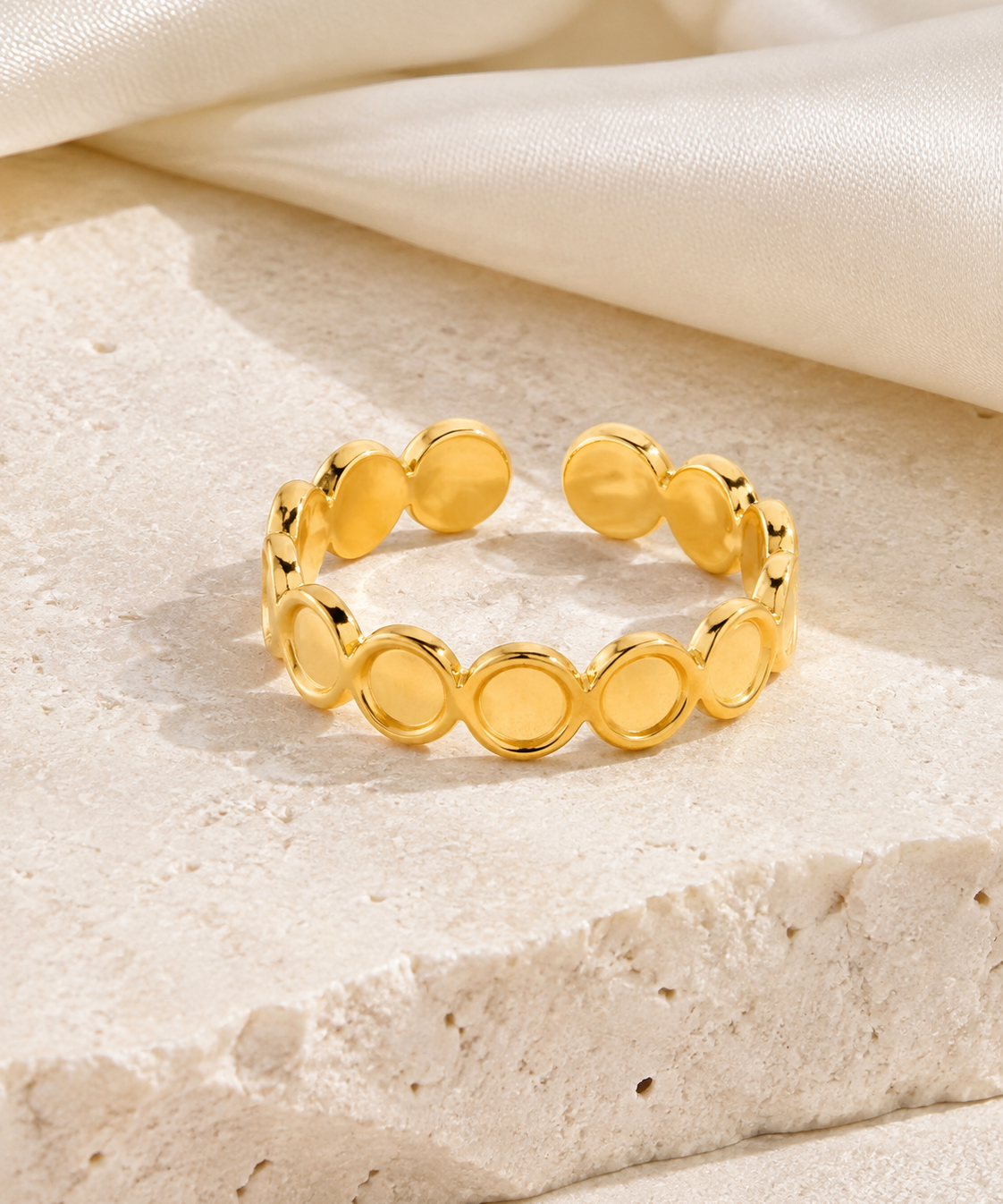 Esme Gold-Plated Steel Ring close detail