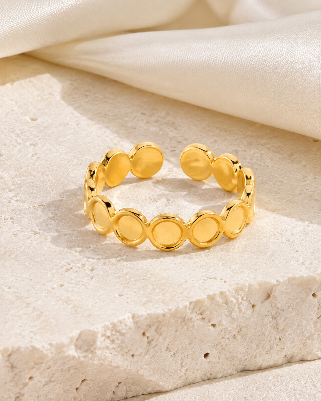 Esme Gold-Plated Steel Ring close detail