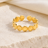 Esme Gold-Plated Steel Ring close detail