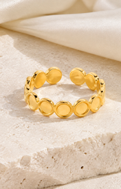 Esme Gold-Plated Steel Ring close detail