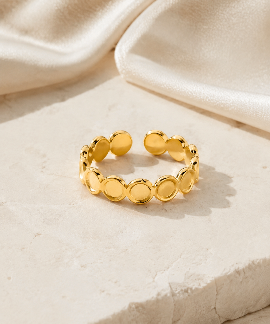 Esme Gold-Plated Steel Ring jewelry product view