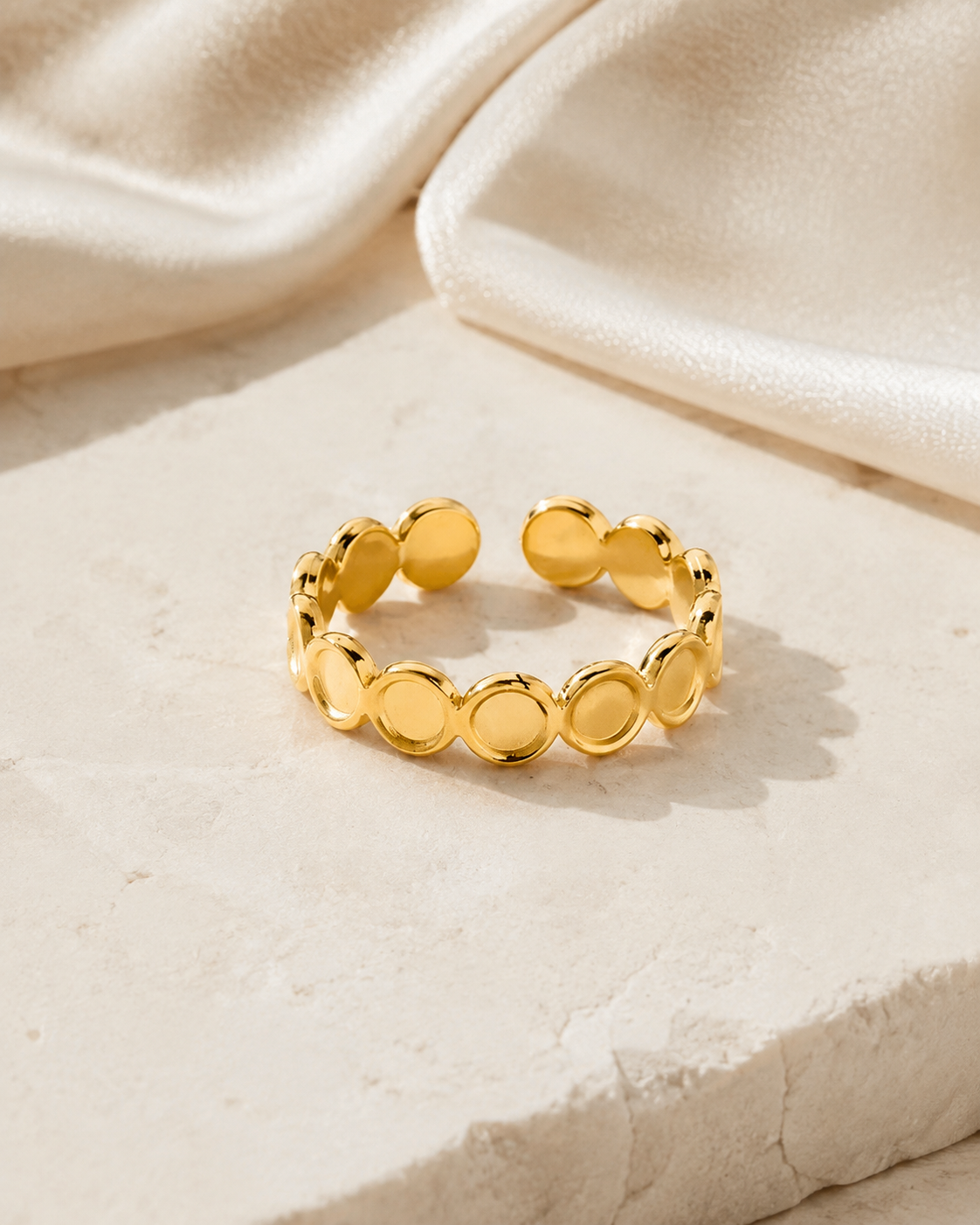 Esme Gold-Plated Steel Ring jewelry product view