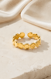 Esme Gold-Plated Steel Ring jewelry product view