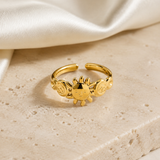 Faye Gold-Plated Steel Ring close detail