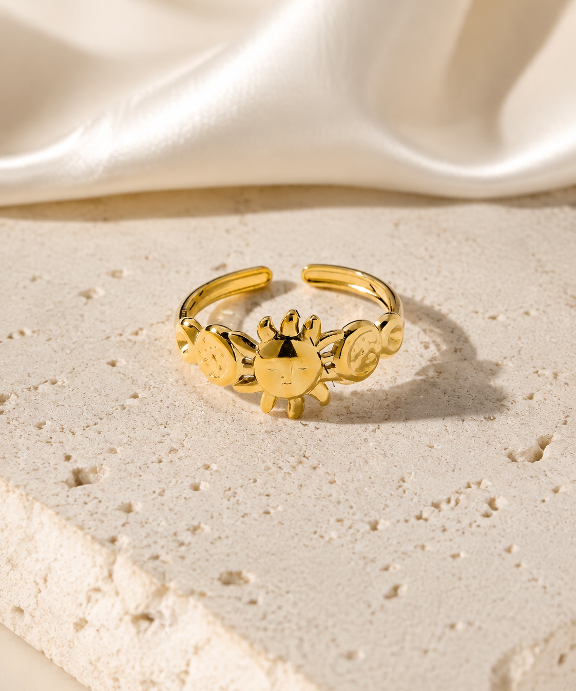 Faye Gold-Plated Steel Ring jewelry product view