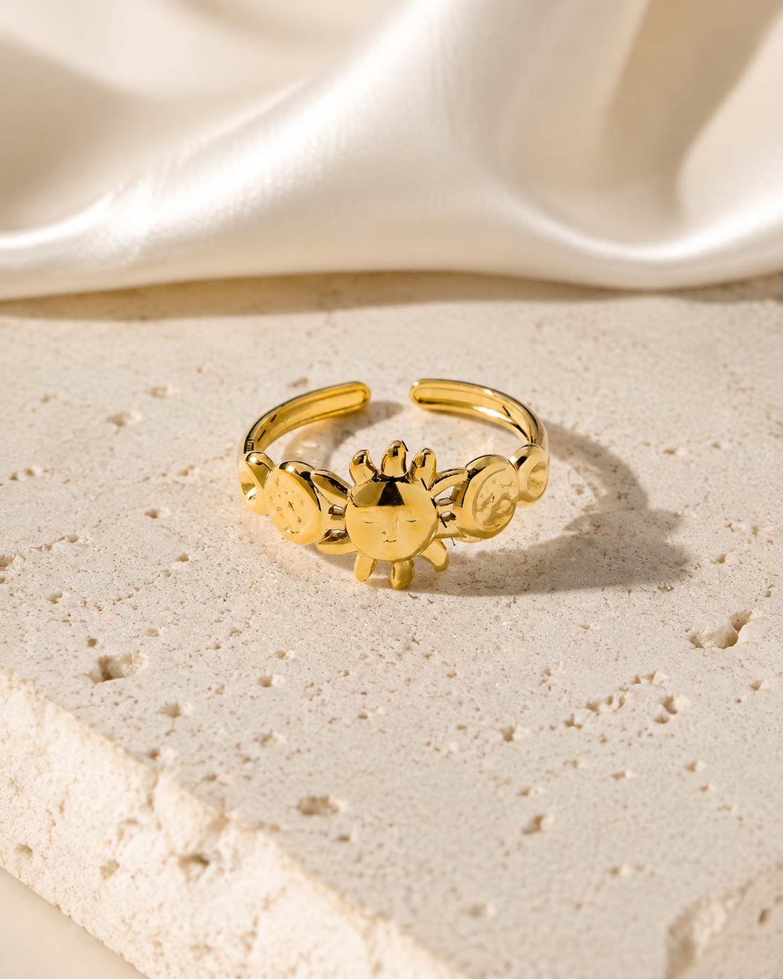 Faye Gold-Plated Steel Ring jewelry product view