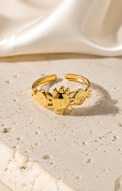 Faye Gold-Plated Steel Ring jewelry product view