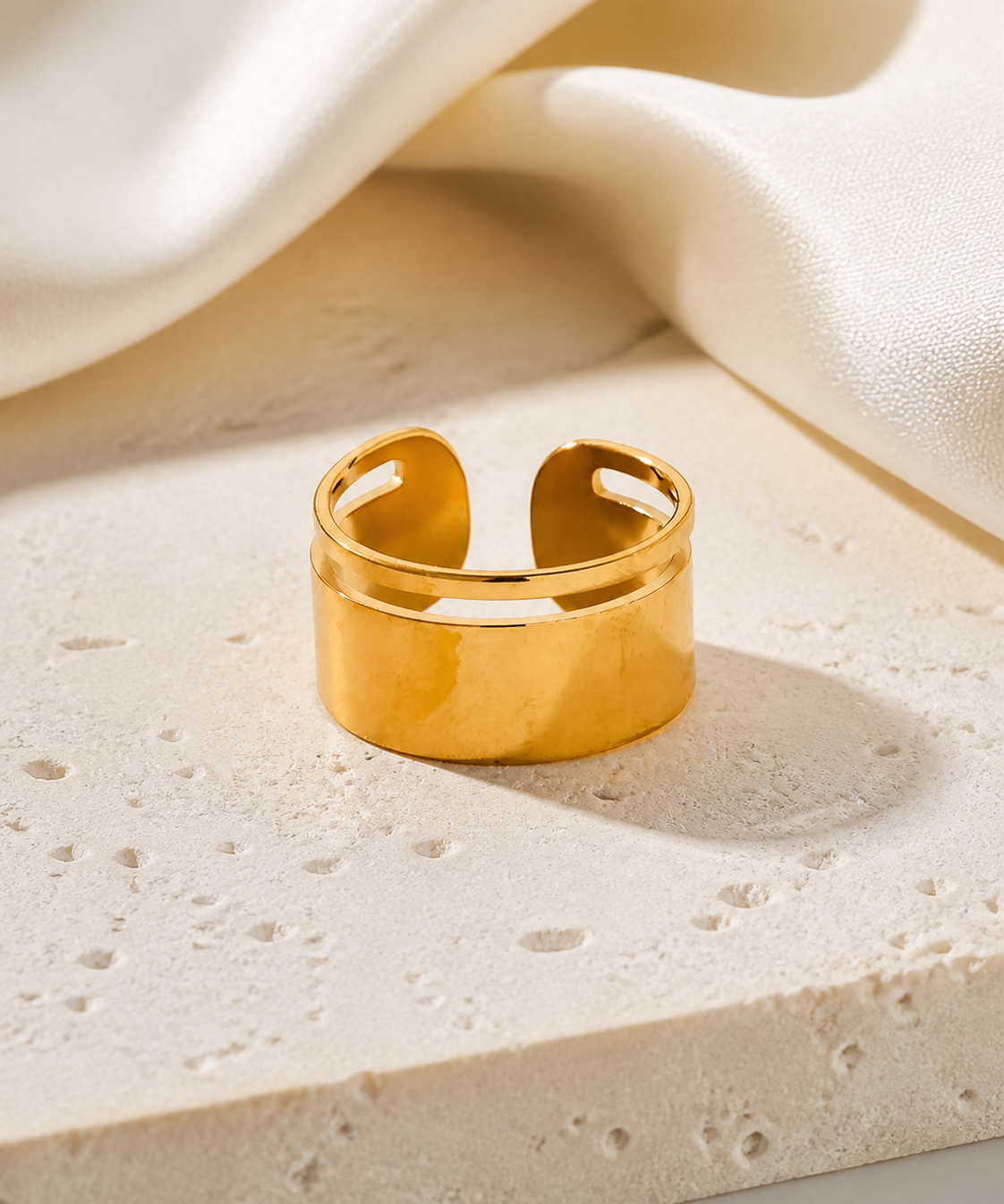 Giselle Gold-Plated Steel Ring jewelry product view