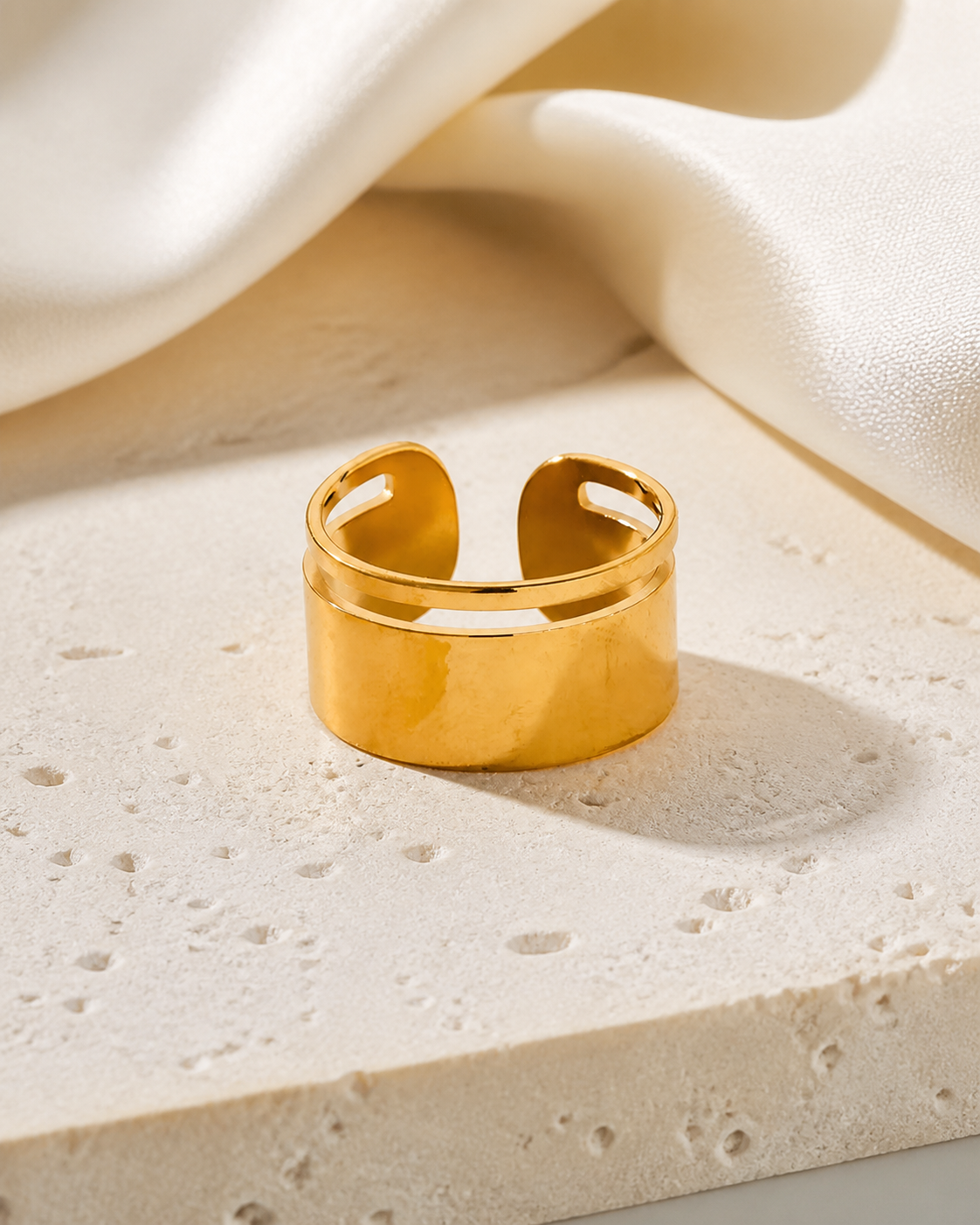 Giselle Gold-Plated Steel Ring jewelry product view