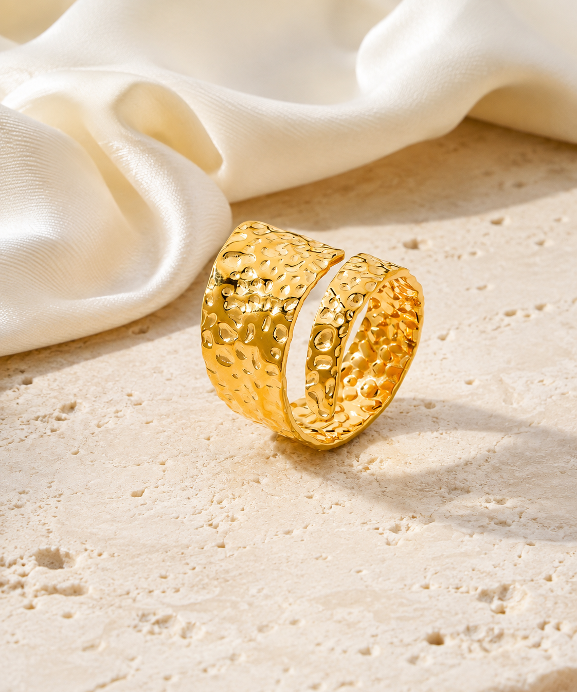 Hazel Gold-Plated Steel Ring jewelry product view