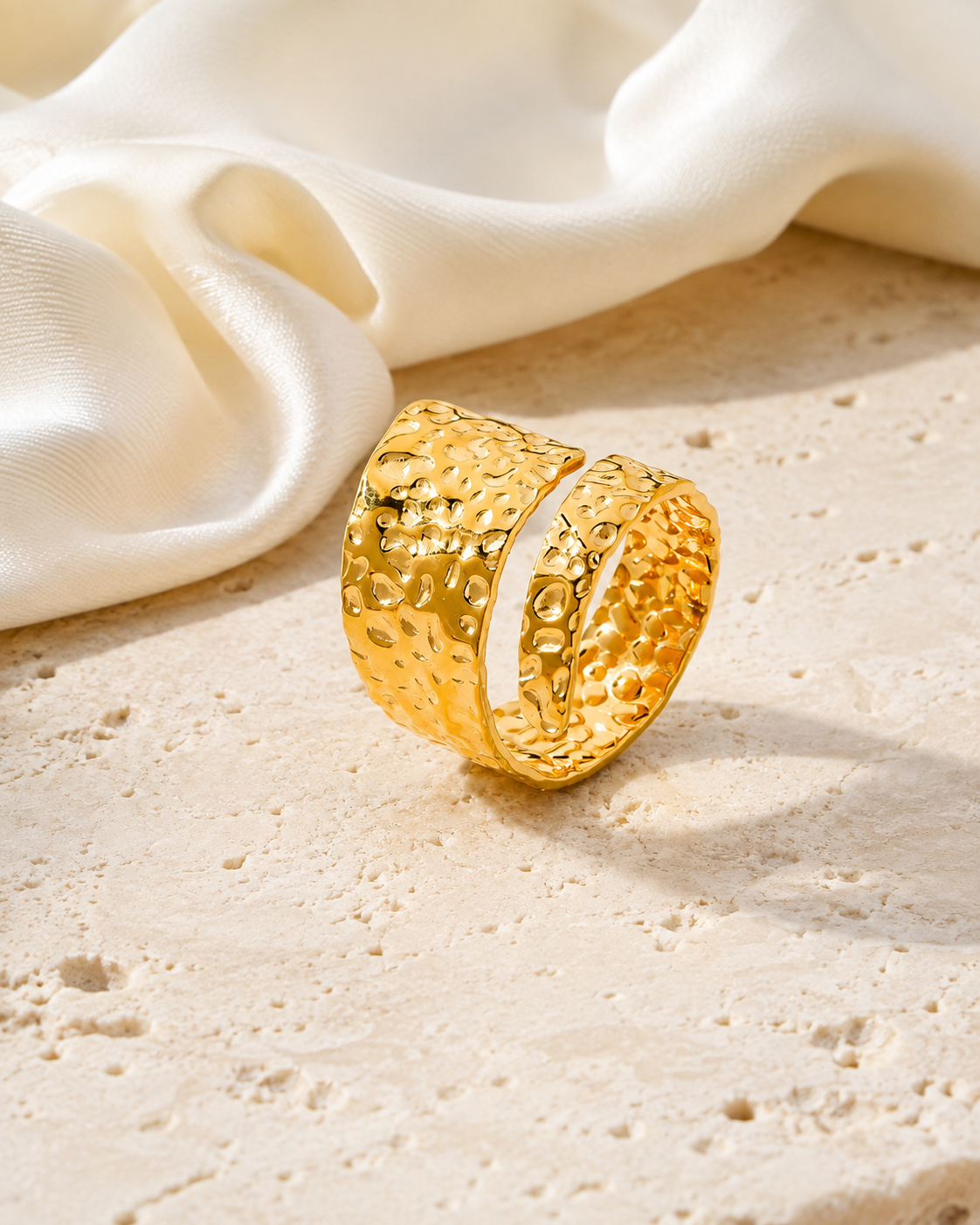 Hazel Gold-Plated Steel Ring jewelry product view