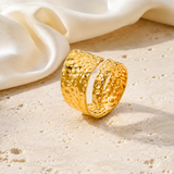 Hazel Gold-Plated Steel Ring jewelry product view