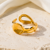 Ianthe Gold-Plated Steel Ring close detail