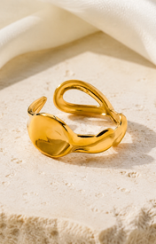 Ianthe Gold-Plated Steel Ring close detail