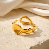 Ianthe Gold-Plated Steel Ring jewelry product view